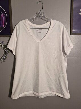 White V-Neck T-Shirt